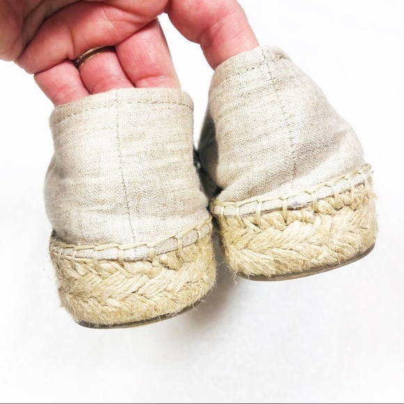 Guess 🔥SALE🔥 tan JAALI espadrilles with glitter cap toe Sz8.5 - Picture 9 of 9